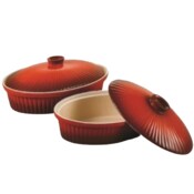 Wholesale - 2 PC OVAL BAKING DISH SET C/P 4, UPC: 041979204198